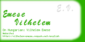 emese vilhelem business card